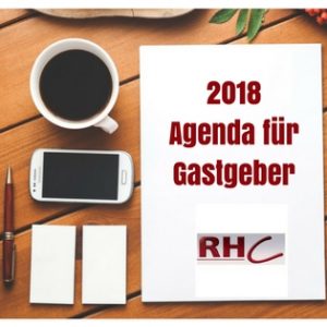 2018 Agenda für Gastgeber