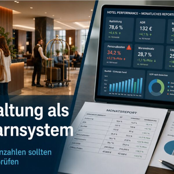 Buchhaltung als Frühwarnsystem: Diese Hotelkennzahlen sollten Sie monatlich prüfen